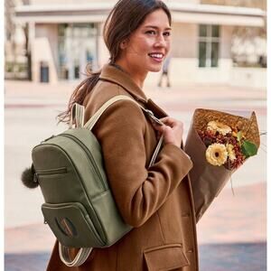 Thirty One Boutique Backpack Jewell Ooh-la-la Soft Pink Vegan Pebble Leather